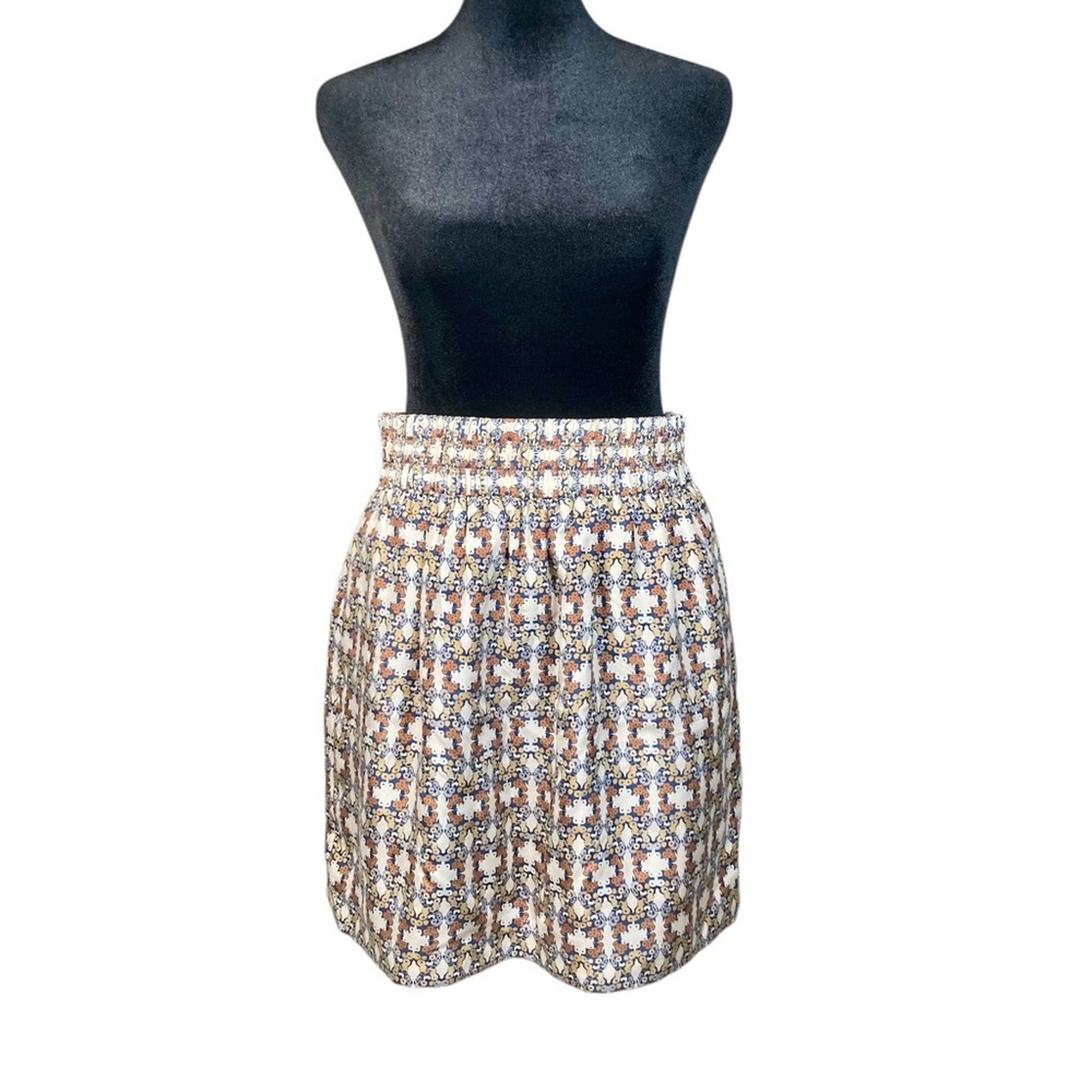 Club Monaco Mini Skirt Silk Abstract Print Size Small​​